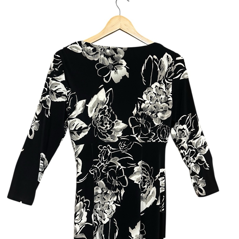 NWT Lauren Ralph Lauren Elegant Long Sleeve
Black and White Floral Dress Size 6 - Picture 10 of 14